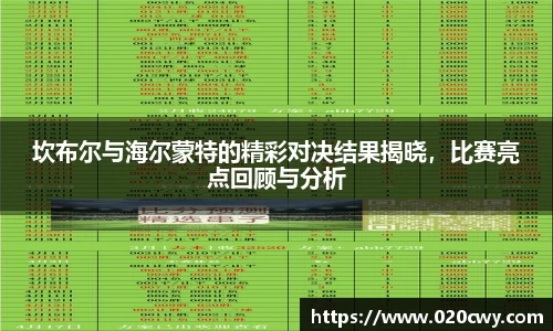 坎布尔与海尔蒙特的精彩对决结果揭晓，比赛亮点回顾与分析